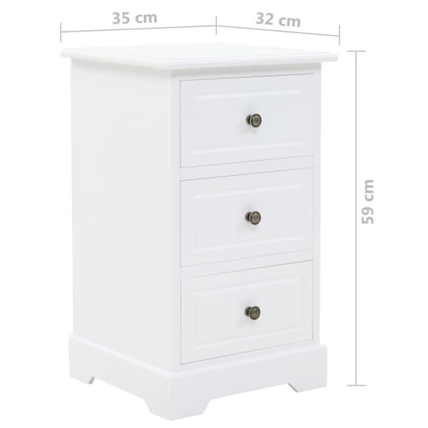 vidaXL sengeskab MDF og fyrretræ 35 x 32 x 59 cm