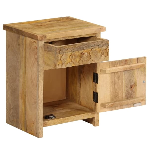 vidaXL sengebord 40x30x50 cm massivt mangotræ