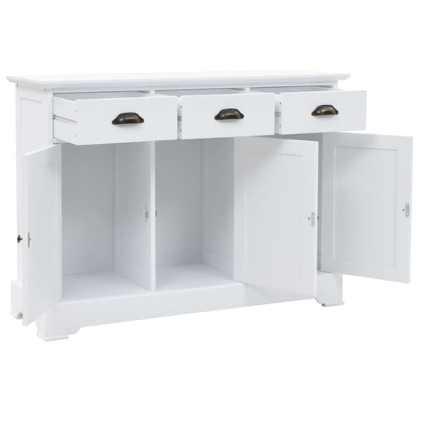 vidaXL Skjenk med 3 dører MDF og furu 105x35x77,5 cm