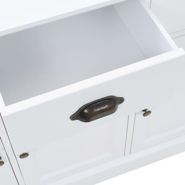 vidaXL Skjenk med 3 dører MDF og furu 105x35x77,5 cm