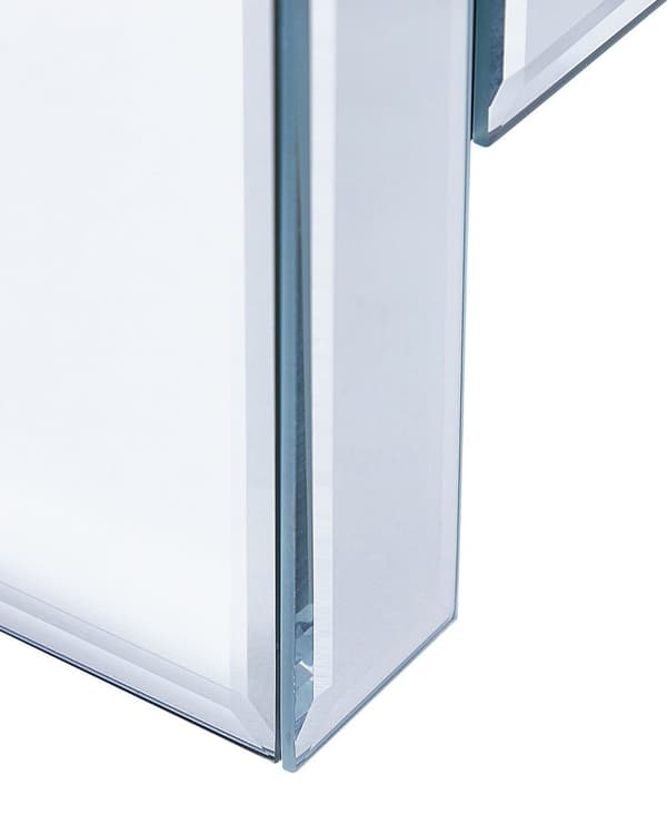Lipasto hopea MDF-levy peilattu 30 x 60 x 30 cm kapea 3 laatikolla glamour
