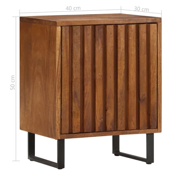 vidaXL Nattbord 40x30x50 cm heltre mango