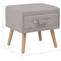 Miniatyrbillede 8 af 8: vidaXL sengebord grå 40 x 35 x 40 cm stof