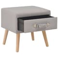 Miniatyrbillede 2 af 8: vidaXL sengebord grå 40 x 35 x 40 cm stof