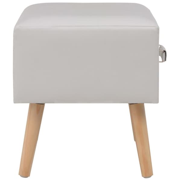 vidaXL sengebord 40 x 35 x 40 cm kunstlæder hvid