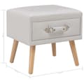 Miniatyrbillede 8 af 8: vidaXL sengebord 40 x 35 x 40 cm kunstlæder hvid