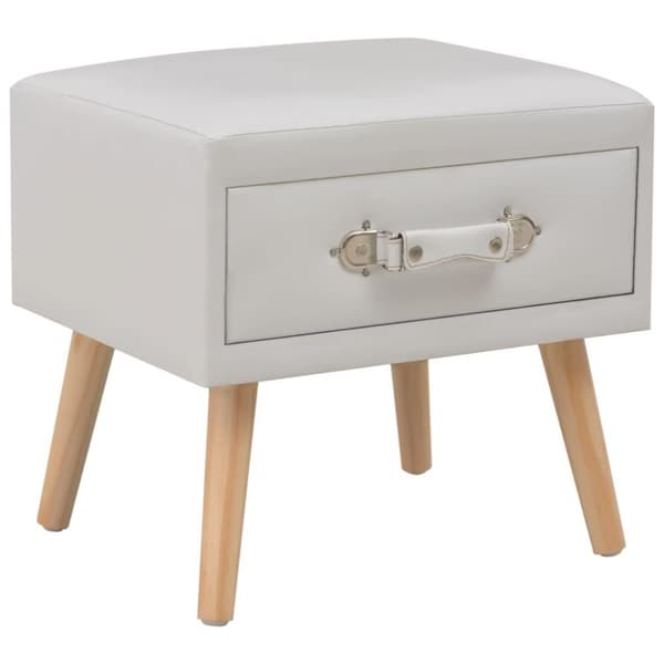 vidaXL sengebord 40 x 35 x 40 cm kunstlæder hvid