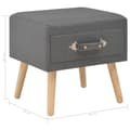 Miniatyrbillede 8 af 8: vidaXL sengebord mørkegrå 40 x 35 x 40 cm stof