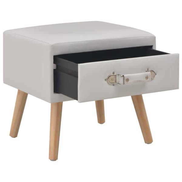 vidaXL sengeskabe 2 stk. 40 x 35 x 40 cm kunstlæder hvid