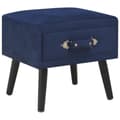Miniatyrbillede 2 af 9: vidaXL sengeskabe 2 stk. 40 x 35 x 40 cm fløjl blå