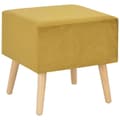 Miniatyrbillede 4 af 9: vidaXL sengeskabe 2 stk. 40 x 35 x 40 cm fløjl sennepsfarvet