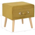 Miniatyrbillede 9 af 9: vidaXL sengeskabe 2 stk. 40 x 35 x 40 cm fløjl sennepsfarvet