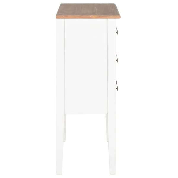 vidaXL Skänk vit 54x30x80 cm massivt trä