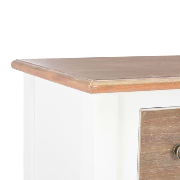 vidaXL Skänk vit 54x30x80 cm massivt trä