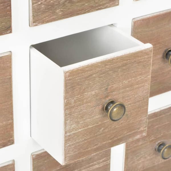 vidaXL Skänk vit 54x30x80 cm massivt trä