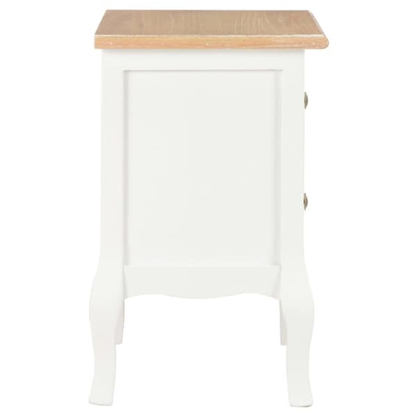 vidaXL Yöpöytä 2kpl MDF 35x30x49 cm valkoinen