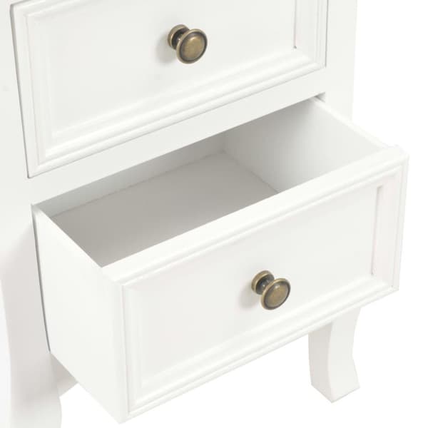vidaXL Yöpöytä 2kpl MDF 35x30x49 cm valkoinen