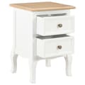 Miniatyrbilde 3 av 10: vidaXL Nattbord 2 stk 35x30x49 MDF hvit