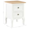 Miniatyrbilde 10 av 10: vidaXL Nattbord 2 stk 35x30x49 MDF hvit
