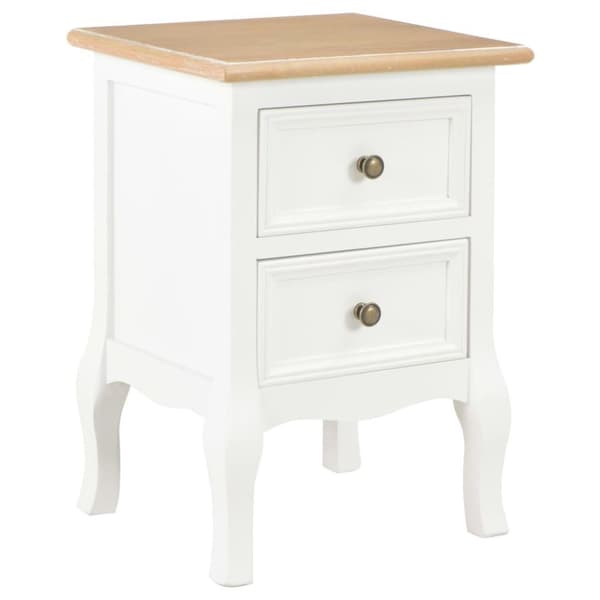 vidaXL Nattbord 2 stk 35x30x49 MDF hvit