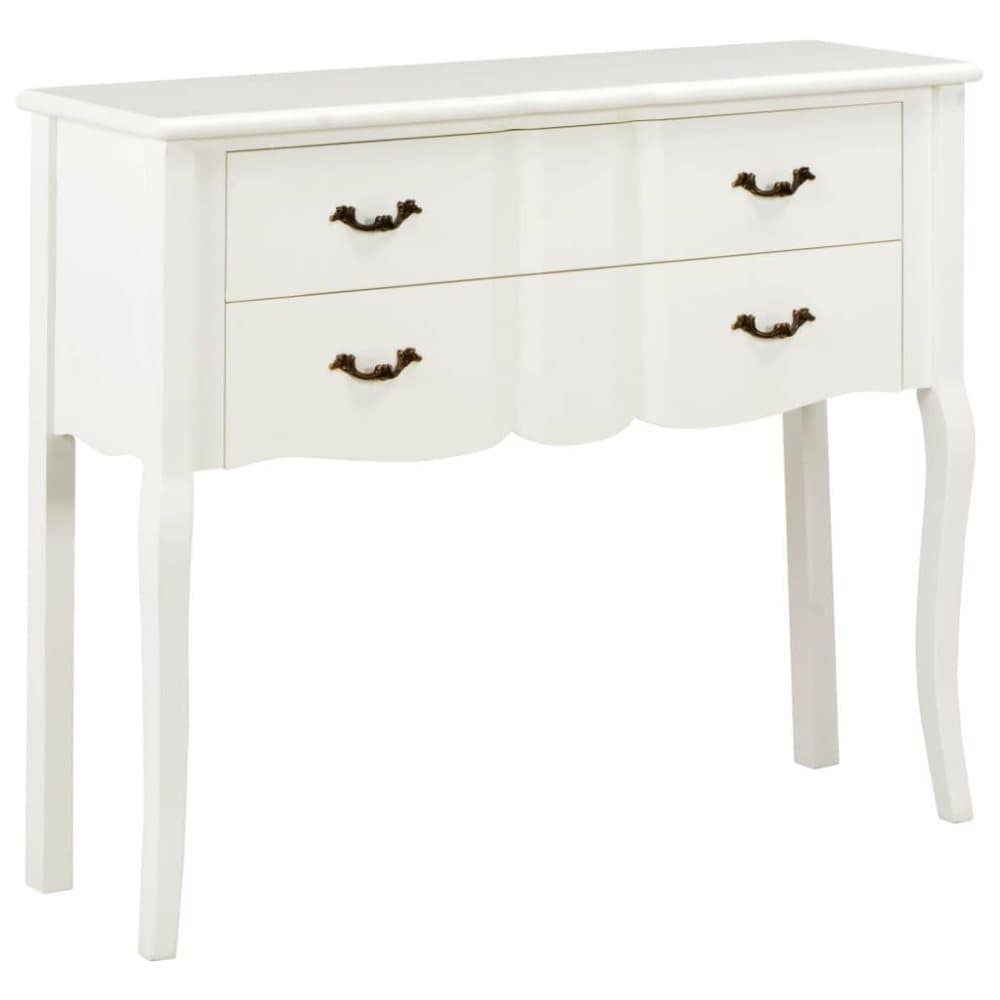 vidaXL Skjenk 110x30x85 cm heltre hvit