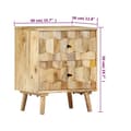 Pikkukuva 7 / 11: vidaXL Yöpöytä 40x30x50 cm täysi mangopuu