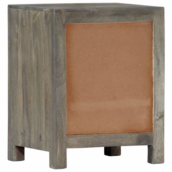 vidaXL Nattbord grå 40x30x50 cm heltre mango