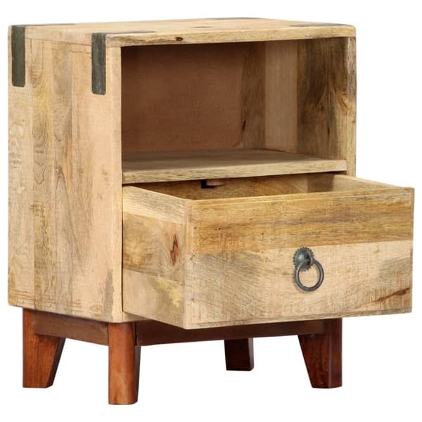 vidaXL Nattbord 40x30x52 cm grov heltre mango