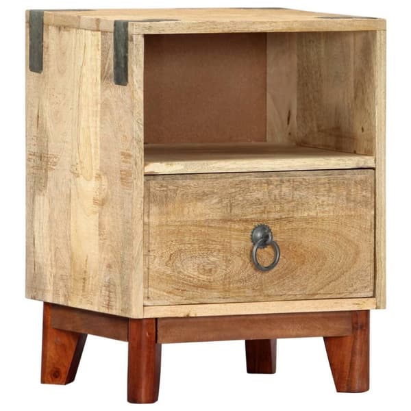 vidaXL Nattbord 40x30x52 cm grov heltre mango
