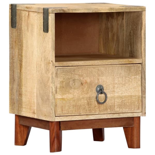 vidaXL Nattbord 40x30x52 cm grov heltre mango