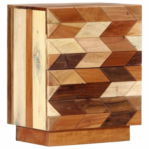 vidaXL sengeskab 40x30x50 cm massivt genbrugstræ