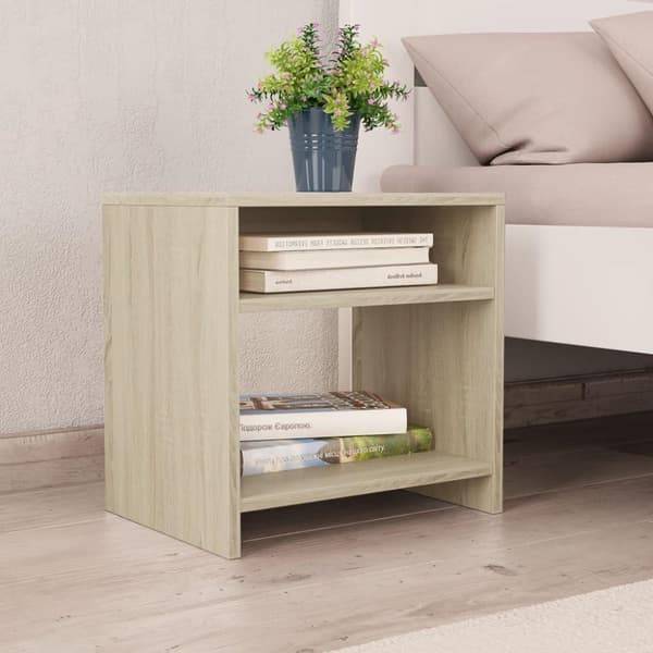vidaXL Nattbord sonoma eik 40x30x40 cm sponplate