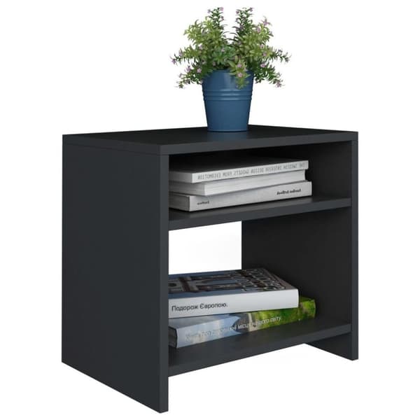 vidaXL Nattbord svart 40x30x40 cm sponplate