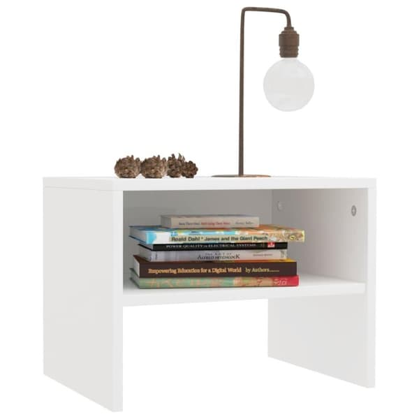 vidaXL Nattbord 2 stk hvit 40x30x30 cm sponplate