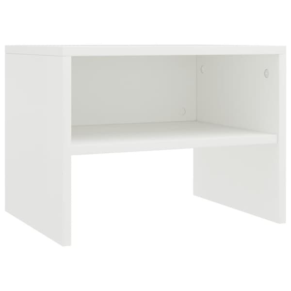 vidaXL Nattbord 2 stk hvit 40x30x30 cm sponplate