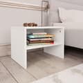 Miniatyrbilde 2 av 7: vidaXL Nattbord 2 stk hvit 40x30x30 cm sponplate