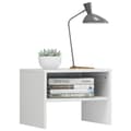 Miniatyrbilde 3 av 7: vidaXL Nattbord 2 stk høyglans hvit 40x30x30 cm sponplate