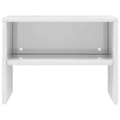 Miniatyrbilde 5 av 7: vidaXL Nattbord 2 stk høyglans hvit 40x30x30 cm sponplate