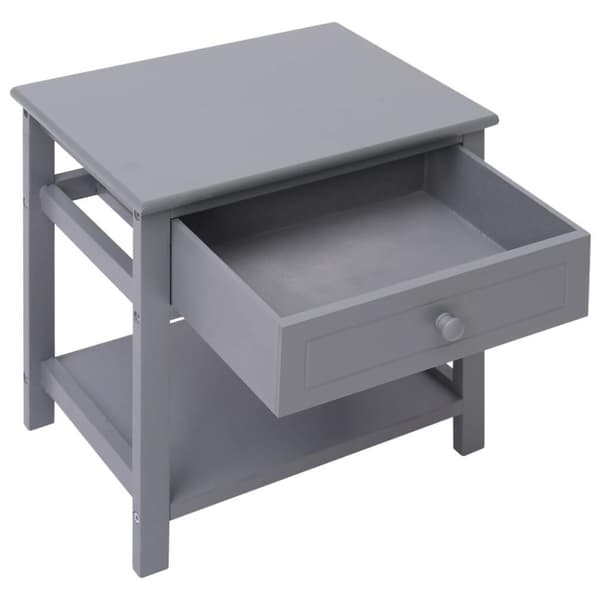 vidaXL Nattbord 2 stk grå 40x29x42 cm keisertre