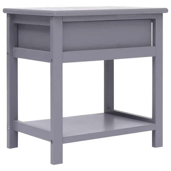 vidaXL Nattbord 2 stk grå 40x29x42 cm keisertre