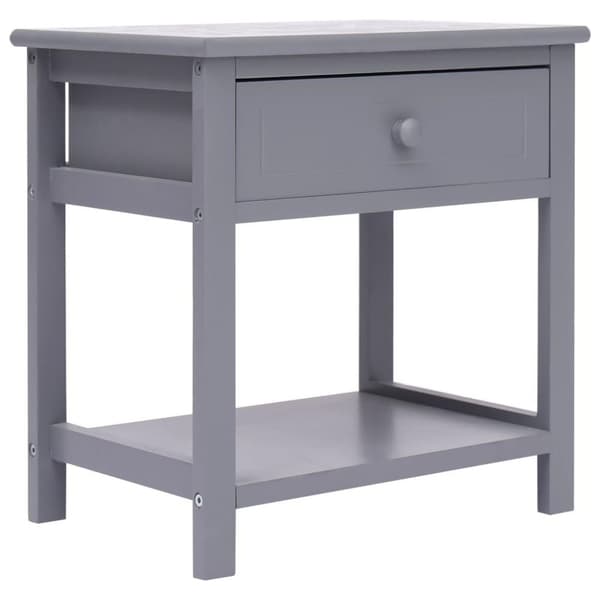vidaXL Nattbord 2 stk grå 40x29x42 cm keisertre