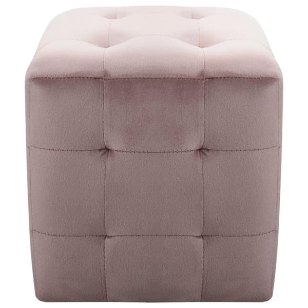vidaXL sengeskabe 2 stk. 30 x 30 x 30 cm fløjlsstof pink