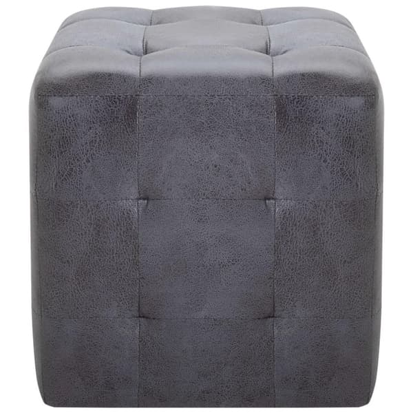 vidaXL sengeskabe 2 stk. 30 x 30 x 30 cm imiteret ruskind grå