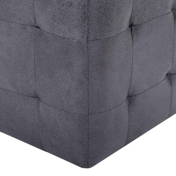 vidaXL sengeskabe 2 stk. 30 x 30 x 30 cm imiteret ruskind grå