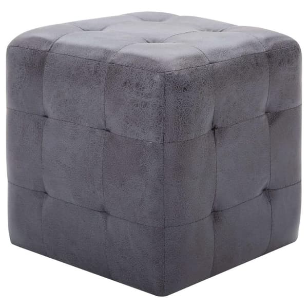 vidaXL sengeskabe 2 stk. 30 x 30 x 30 cm imiteret ruskind grå