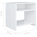 Miniatyrbillede 7 af 7: vidaXL sengeskabe 2 stk. 40 x 30 x 40 cm spånplade hvid