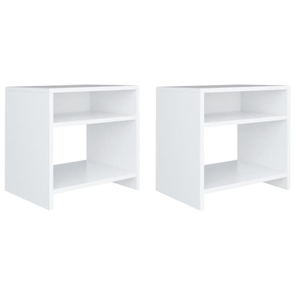 vidaXL sengeskabe 2 stk. 40 x 30 x 40 cm spånplade hvid