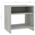 Miniatyrbillede 6 af 8: vidaXL sengeskab 40 x 30 x 40 cm spånplade betongrå