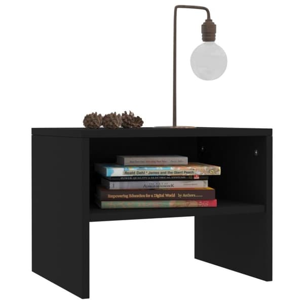 vidaXL Yöpöydät 2kpl musta 40x30x30 cm lastulevy