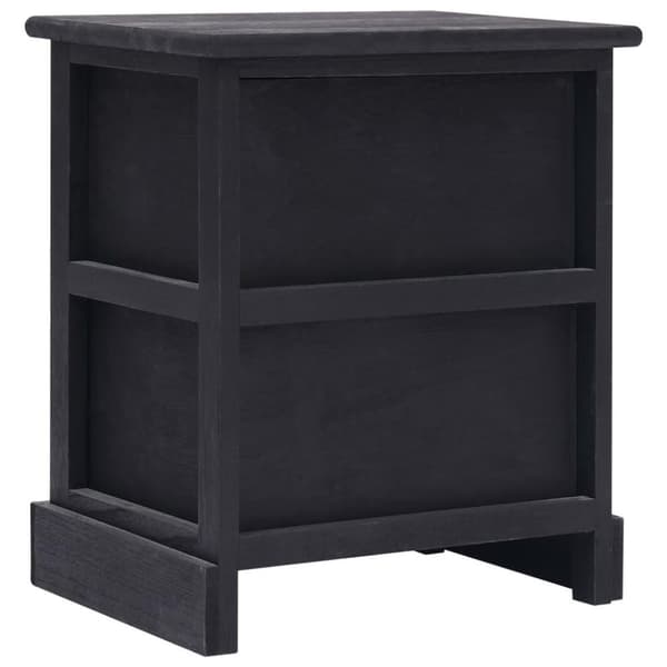 vidaXL Nattbord 2 stk svart 38x28x45 cm keisertre